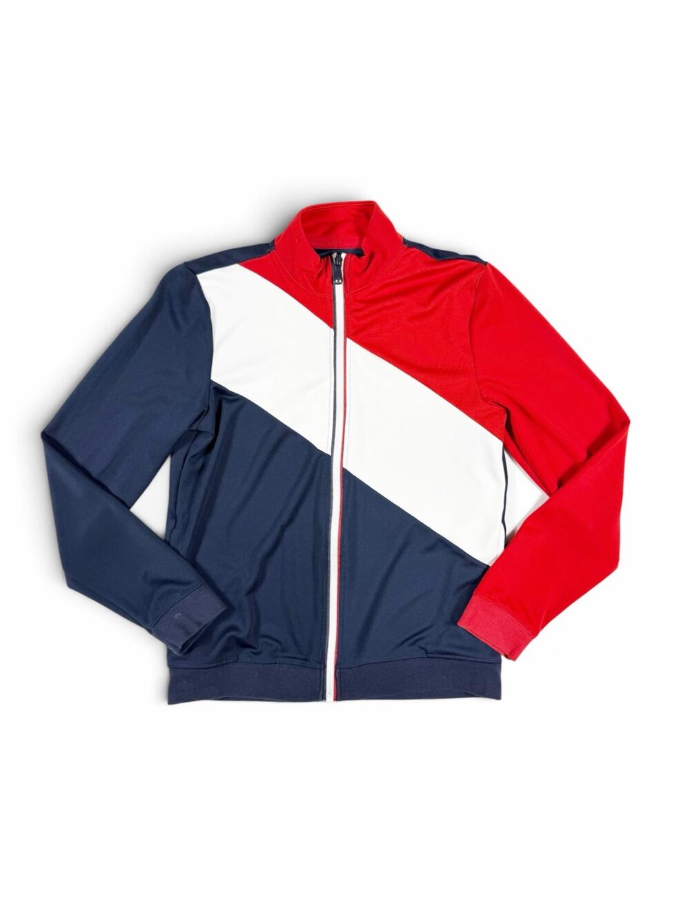 Ideology Boys’ Colorblock Track Jacket Red White Navy Large 14/16